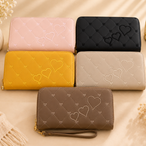 Billetera para Dama Acolchada Corazones Premium